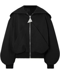 The Attico - Hooded Oversized Wool-Twill Bomber Jacket - Lyst