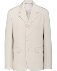 Prada - Single-Breasted Long-Sleeved Jacket - Lyst