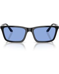 Emporio Armani - Rectangle-Frame Sunglasses - Lyst