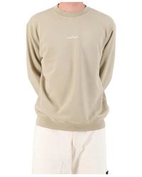 Stone Island - Logo Printed Crewneck Sweatshirt - Lyst