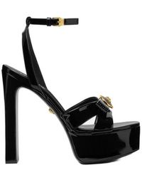 Versace - Medusa Head Motif High-Heeled Sandals - Lyst