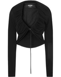 Jacquemus - Long-Sleeve Cropped Top - Lyst