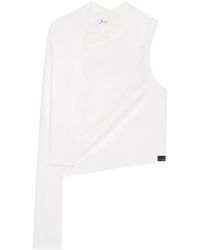 Courreges - Courrèges Asymmetric Off-Shoulder Draped T-Shirt - Lyst
