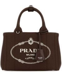 Prada - Jardinière Logo Detailed Tote Bag - Lyst