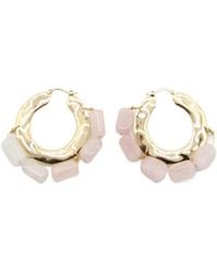 Jil Sander - Embellished Bar-Pin Fastened Hoop Earrings - Lyst