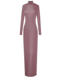 Saint Laurent - High Neck Knitted Dress - Lyst