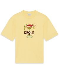 Drole de Monsieur - Drôle De Monsieur Logo Embroidered T-Shirt - Lyst