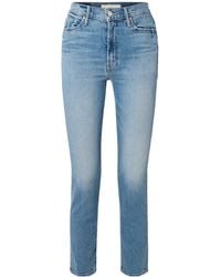 Mother - The Dazzler Flood High-Rise Slim-Leg Jeans - Lyst