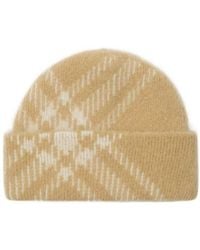 Burberry - Checked Turn-Up Hem Beanie - Lyst