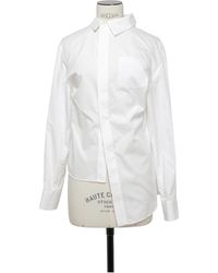 Sacai - Asymmetric Hem Poplin Shirt - Lyst