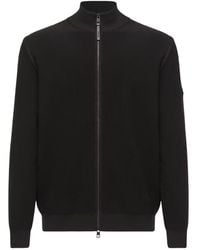 Moncler - Zip-Up Logo Patch Cardigan - Lyst