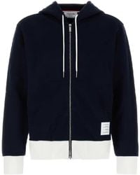 Thom Browne - Logo Patch Zip-Up Hoodie - Lyst