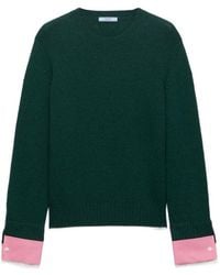 Prada - Wool And Cashmere Crew-Neck Sweater - Lyst