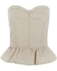 Isabel Marant - Strapless Denim Top - Lyst