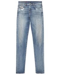 DIESEL - 2019 D-Strukt Distressed Fitted Jeans - Lyst