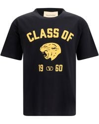 Valentino - Cotton T-Shirt With Panther Print - Lyst