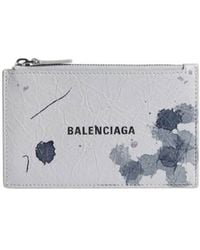 Balenciaga - Logo Printed Zipped Cardholder - Lyst