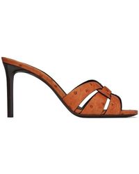 Saint Laurent - Tribute Open-Toe Mules - Lyst