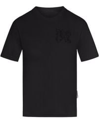 Palm Angels - Monogram Embroidered Crewneck T-Shirt - Lyst