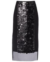 JOSEPH - Cambo Sequined Chiffon Midi Skirt - Lyst