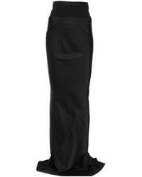Rick Owens - Coda Slim-Fit Satin-Finish Maxi Skirt - Lyst