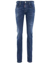 DSquared² - 24/7 Low-Rise Distressed Skinny Jeans - Lyst