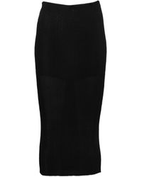 Alberta Ferretti - Ribbed Midi Skirt - Lyst