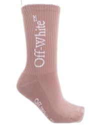 Off-White c/o Virgil Abloh - Logo Detailed Knitted Socks - Lyst