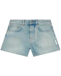 Off-White c/o Virgil Abloh - College Patch Denim Shorts - Lyst