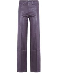 L'Agence - Scottie Coated Wide-Leg Jeans - Lyst