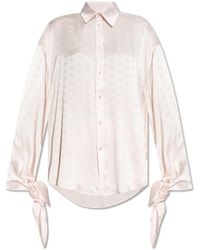 Balenciaga - Knotted Cuff Blouse - Lyst