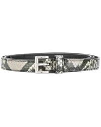 Prada - Square Buckle Saffiano Belt - Lyst