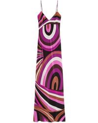 Emilio Pucci - Iride-Printed V-Neck Dress - Lyst