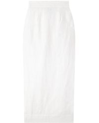 Posse - Emma Linen Midi Skirt - Lyst