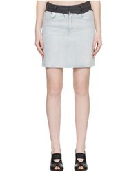 MM6 by Maison Margiela - Denim Mini Skirt With Belt Loop - Lyst