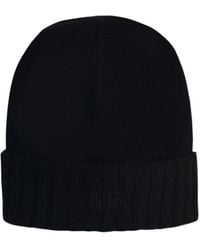 Dolce & Gabbana - Logo Embroidered Knitted Beanie - Lyst