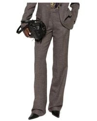 Etro - Check Straight-Leg Trousers - Lyst