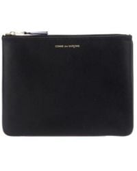 Comme des Garçons - Comme Des Garçons Wallet Logo Printed Pouch - Lyst