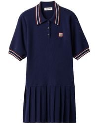 Miu Miu - Logo-Patch Short-Sleeved Mini Polo Dress - Lyst