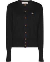 Vivienne Westwood - Orb Embroidered Knitted Cardigan - Lyst