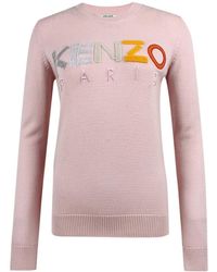KENZO - Colored Letter Logo Knitted Pullover - Lyst