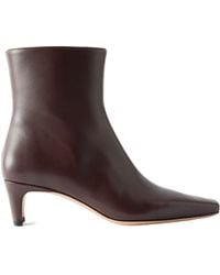 STAUD - Wally Leather Ankle Boots - Lyst