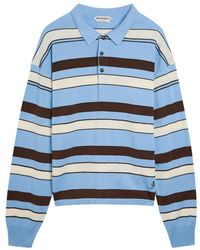 JW Anderson - Striped Knit Polo Shirt - Lyst