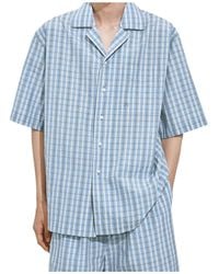 Bottega Veneta - Cotton And Silk Check Pajama Shirt - Lyst