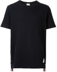 Thom Browne - Rwb Striped Crewneck T-Shirt - Lyst