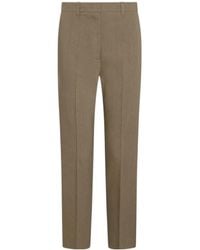 Marella - Stretch Viscose And Linen Trousers - Lyst