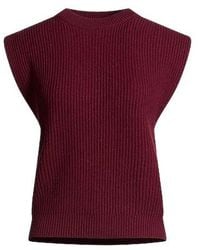 Brunello Cucinelli - Minimalist Sleeveless Crewneck Knit Top - Lyst