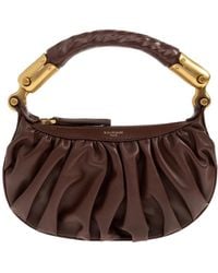 Balmain - Ebene Ruched Handle Shoulder Bag - Lyst