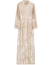 Valentino - Embroidered Chiffon Dress - Lyst