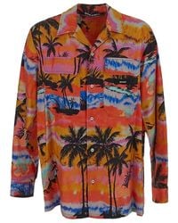 Palm Angels - All-Over Palm Printed Buttoned Shirt - Lyst
